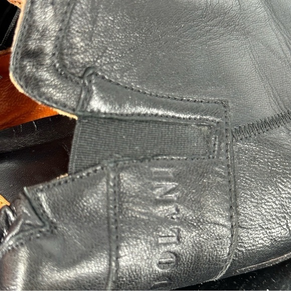 Ernesto Dolani Leather Loafer Almond Toe Elasticated Trim Black Men's Size 41 - Picture 7 of 12